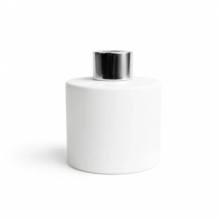 100ml Matte White Circular Reed Diffuser Glass
