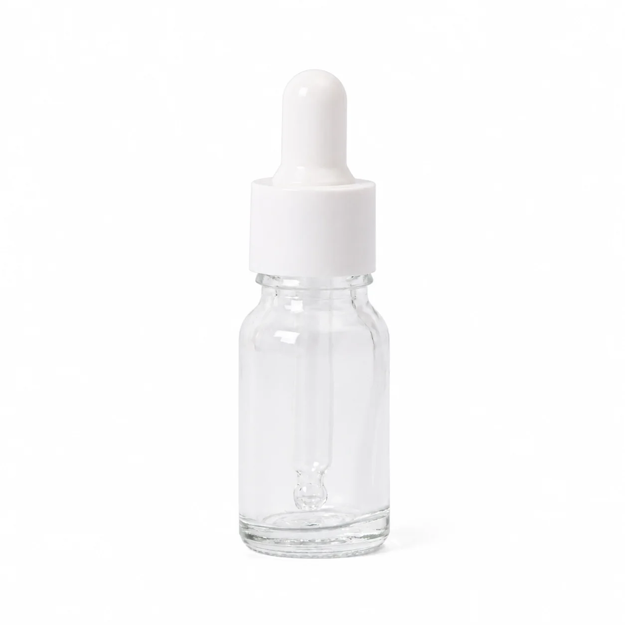10ml Clear Glass Dropper Bottle with White Pipette