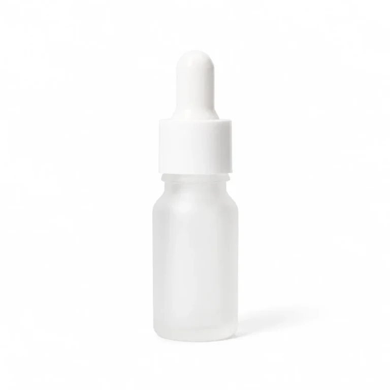 10ml Frosted Glass Dropper Bottle with White Pipette