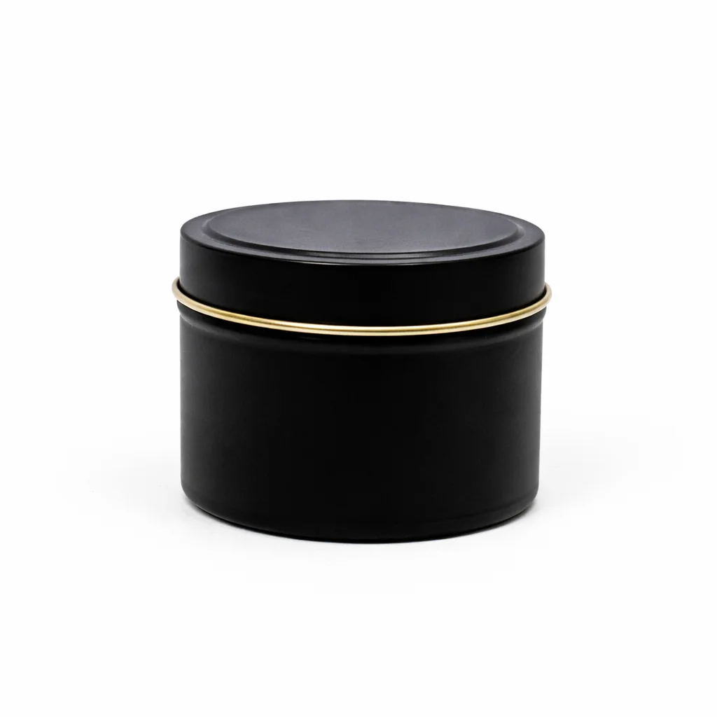 12cl Black Candle Tins