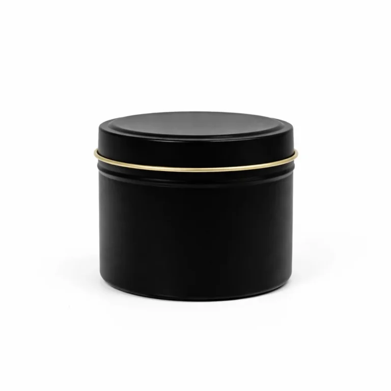 18cl Black Candle Tins