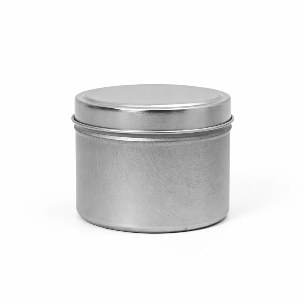18cl Silver Candle Tins