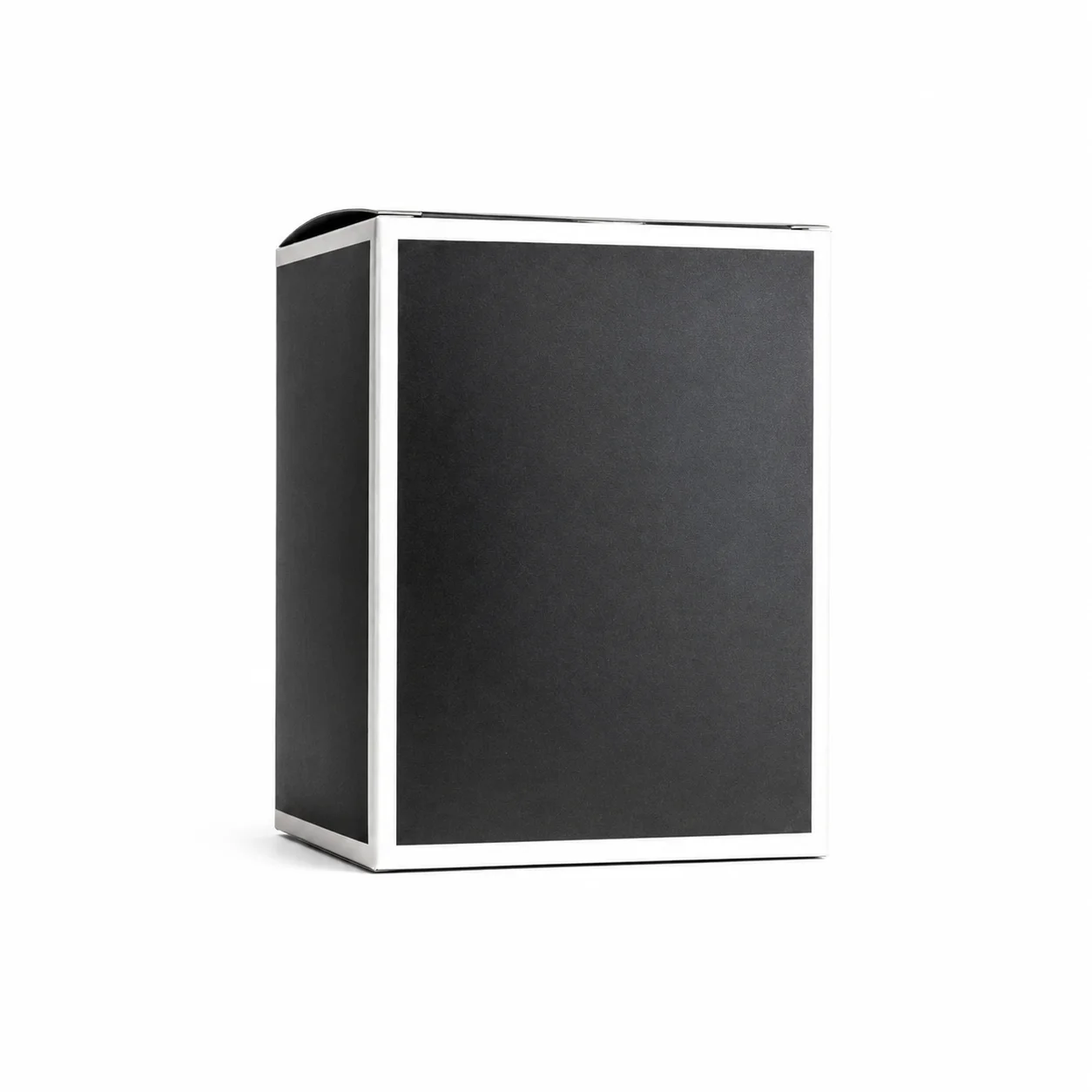 20cl Black Candle Box with White Rim