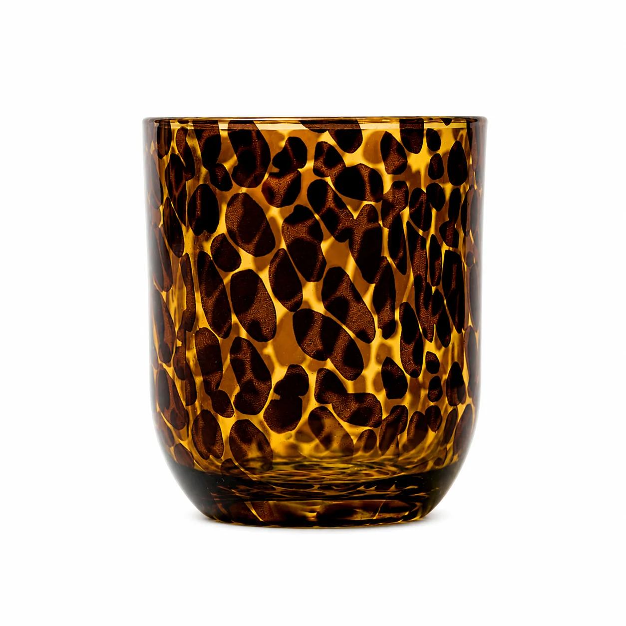 20cl Brown Tort Curved Candle Glass