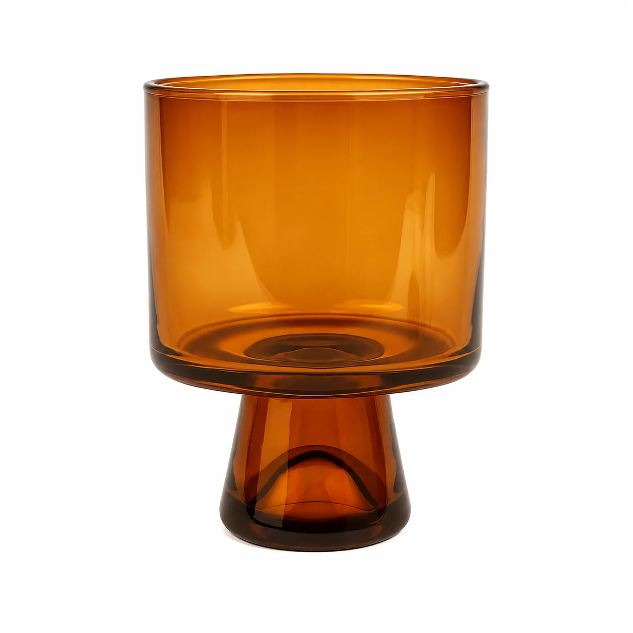 20cl Goblet Candle Glasses Amber