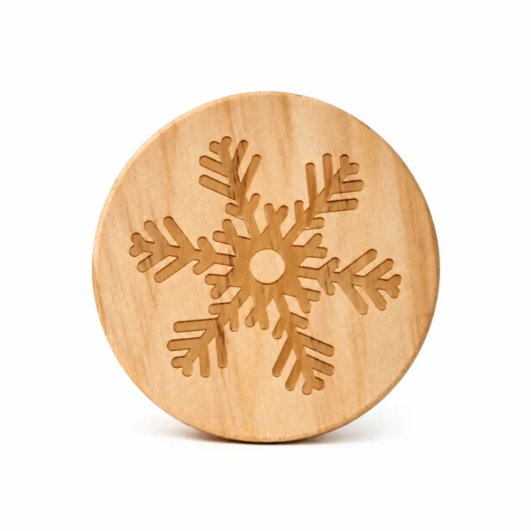 20cl Wooden Snowflake Lid