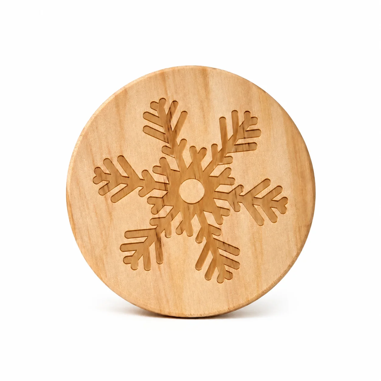 20cl Wooden Snowflake Lid