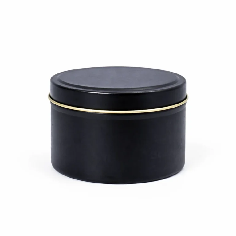 24cl Black Candle Tins
