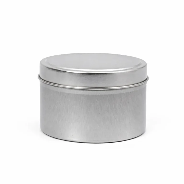 24cl Silver Candle Tins