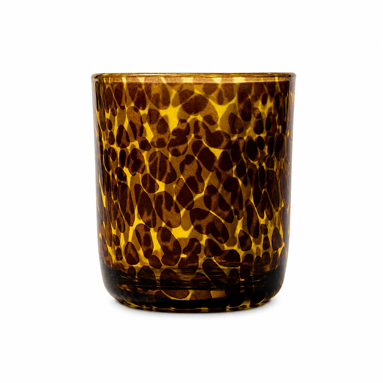 30cl Brown Tort Curved Candle Glass