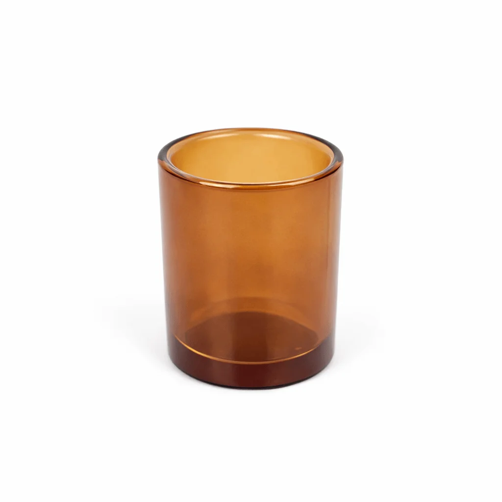 30cl Double Wall Candle Glasses Amber