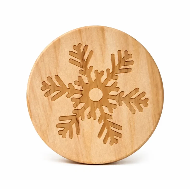 30cl Wooden Snowflake Lid
