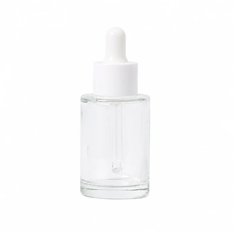 30ml Clear Glass Dropper Bottle with White Pipette