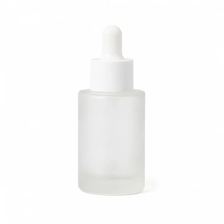 30ml Frosted Glass Dropper Bottle with White Pipette