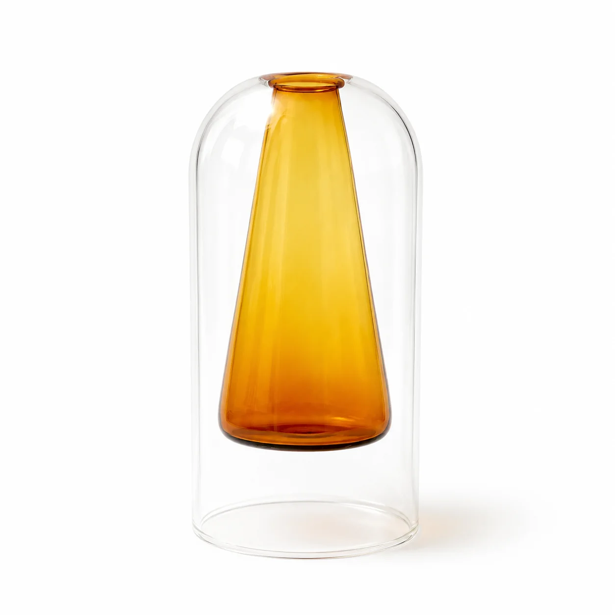 Amber Tall Double Wall Diffuser Glass