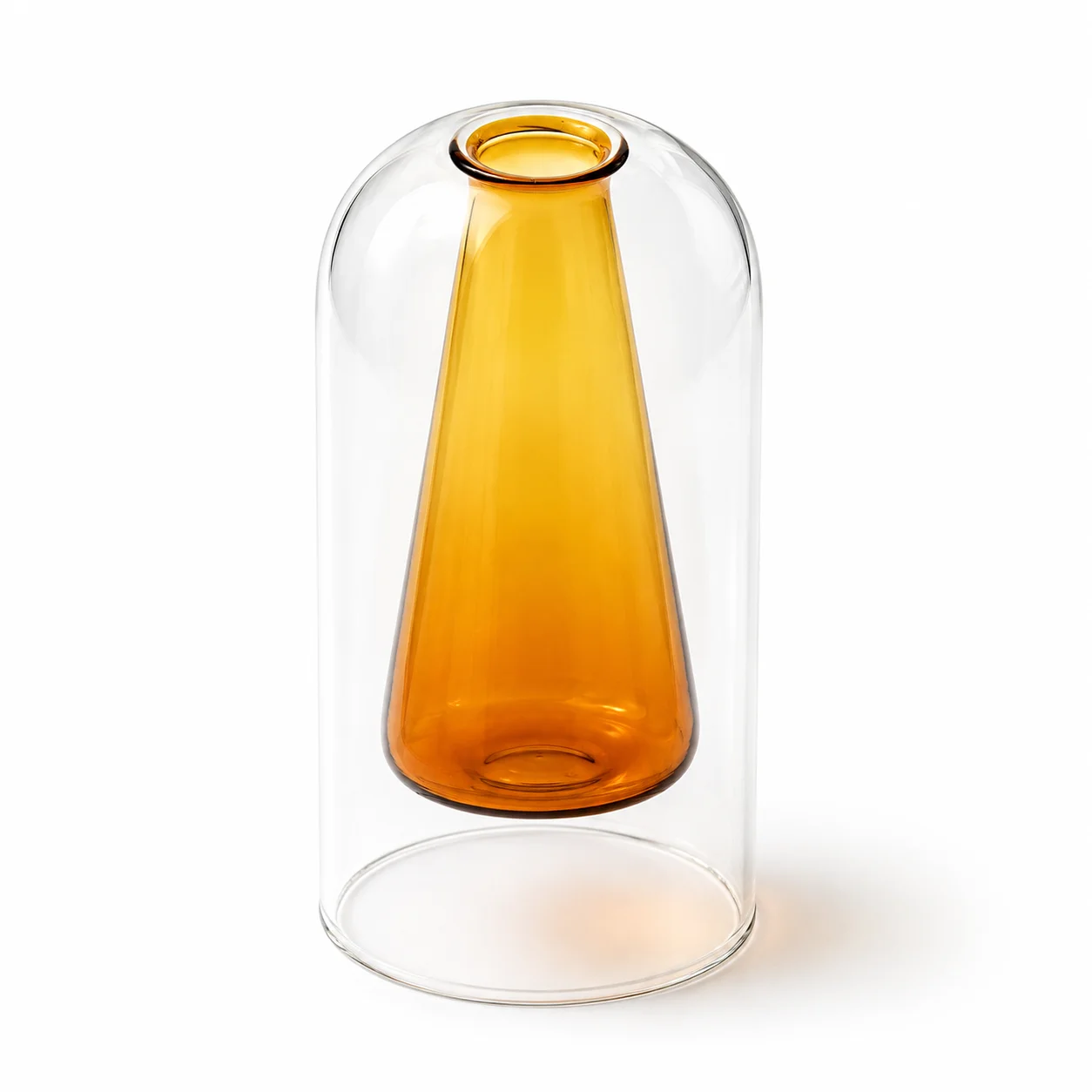 Amber Tall Double Wall Diffuser Glass Amber Tall Double Wall Diffuser Glass