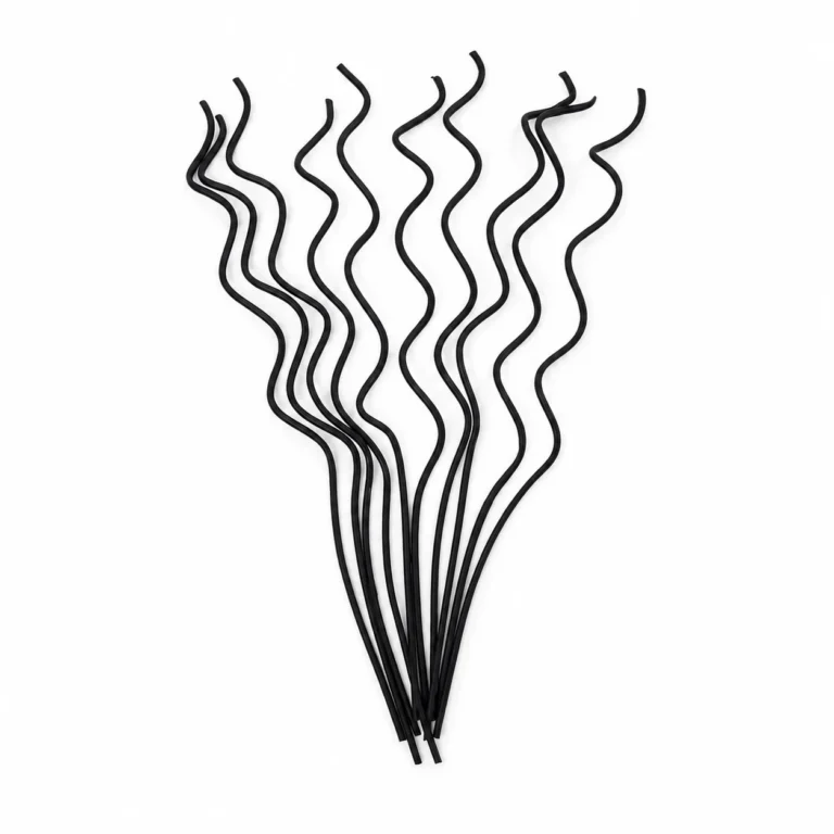 Black Curved Rattan Reeds