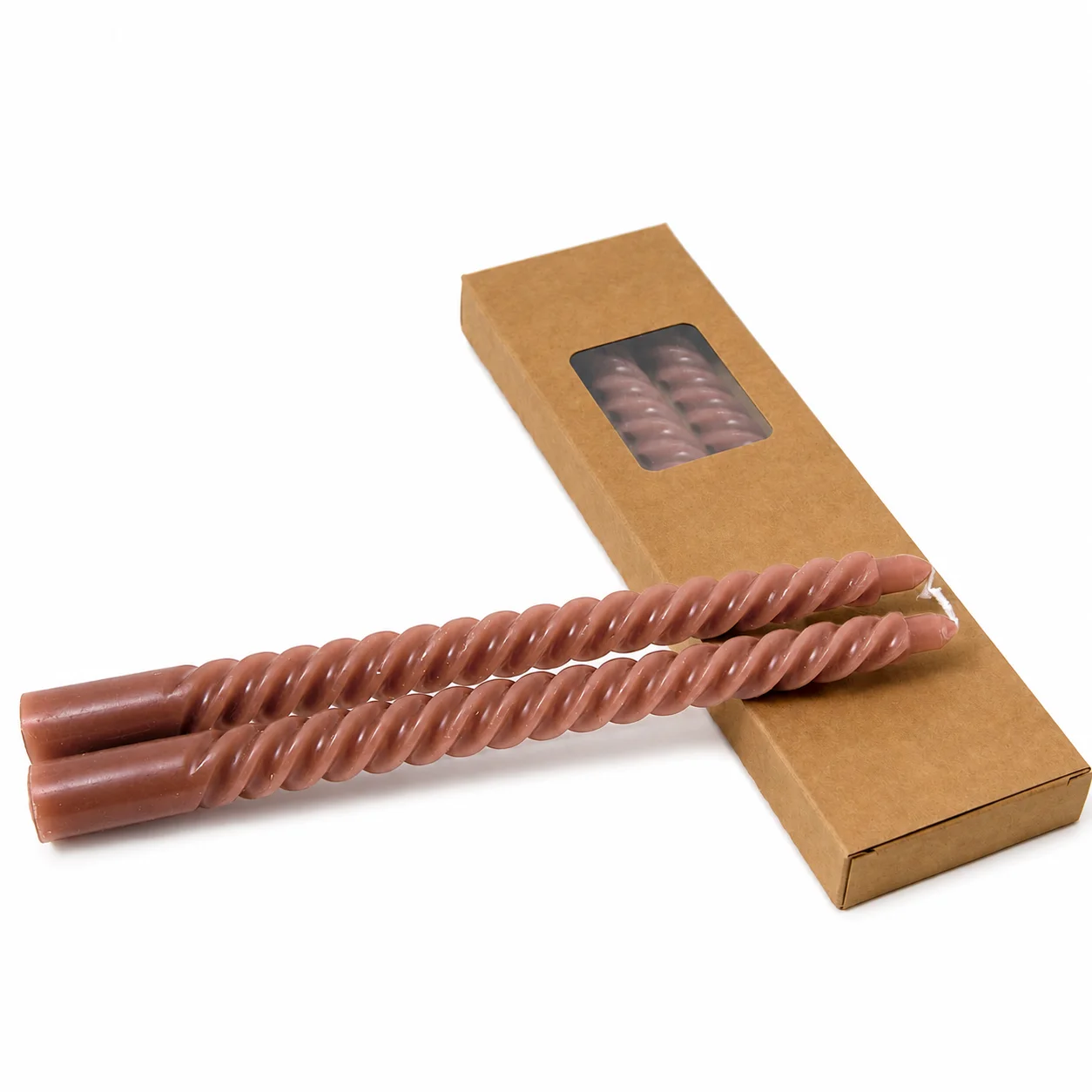 Brown Twisted Candles