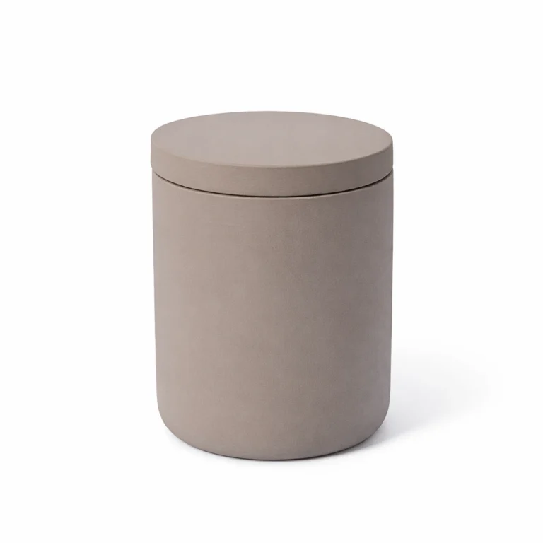 Grey Concrete Candle Jar