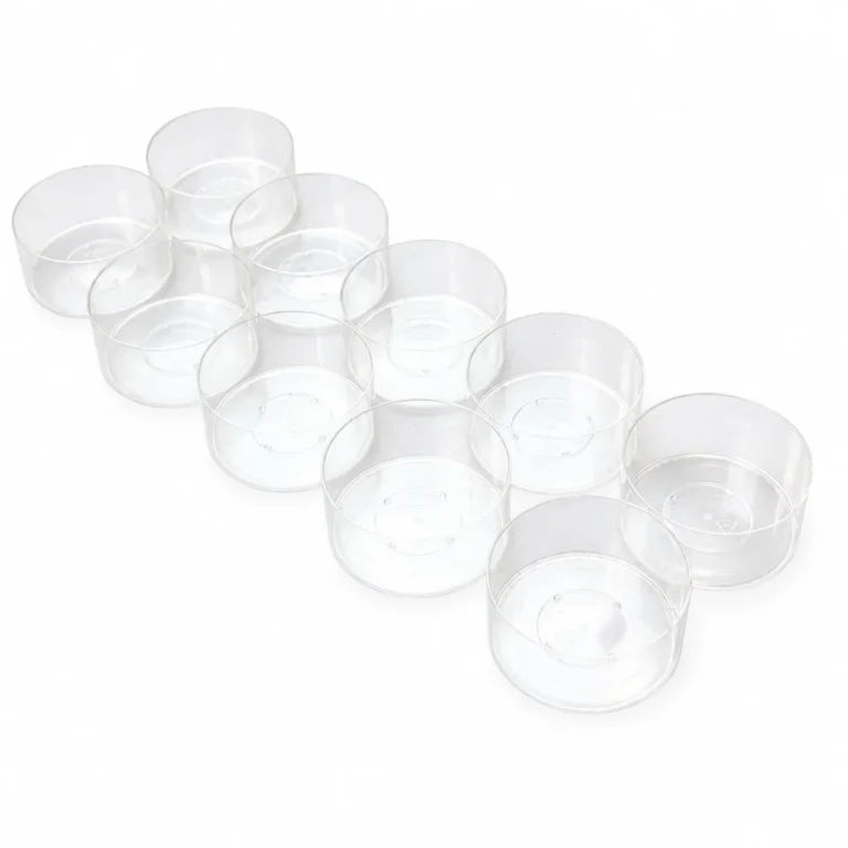 Clear Polycarbonate Tealight Cups - 38 x 27mm