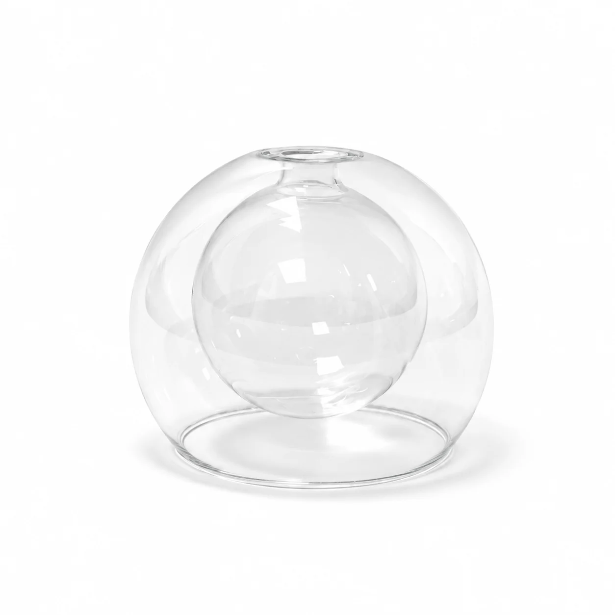 Clear Round Double Wall Diffuser Glass