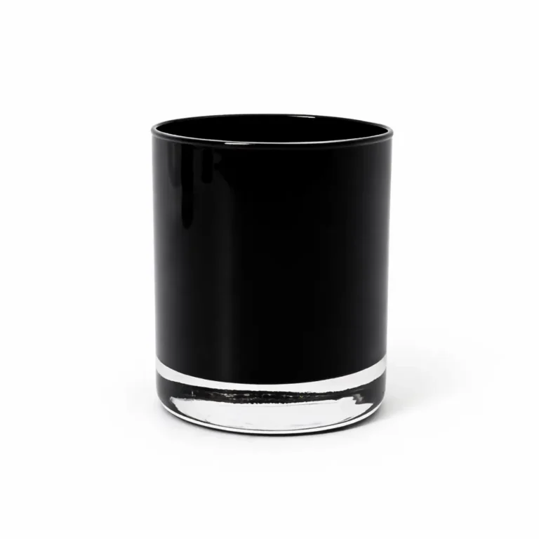 20cl Gloss Black Candle Glass