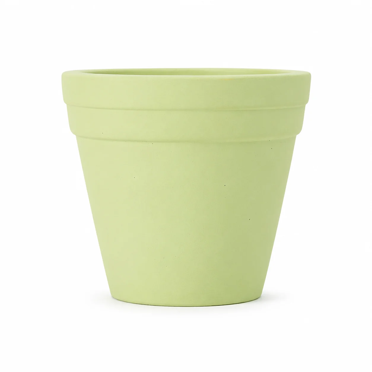 Green Concrete Lined Double Trim Pot
