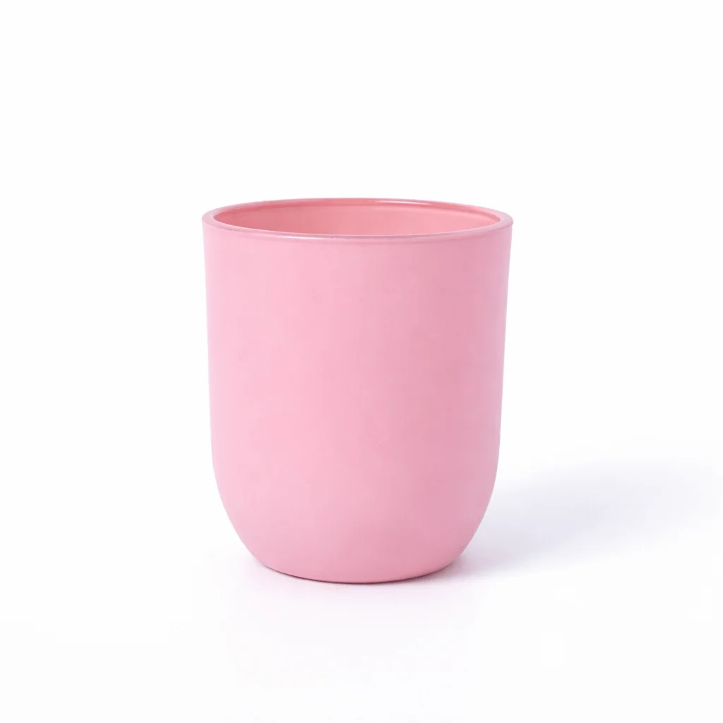 Karen 20cl Curved Matte Pink Glass