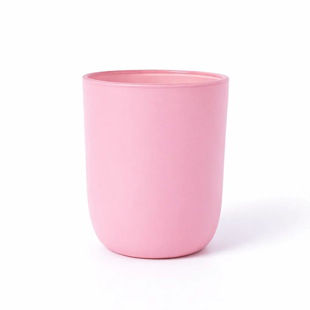 Karen 30cl Curved Matte Pink Glass