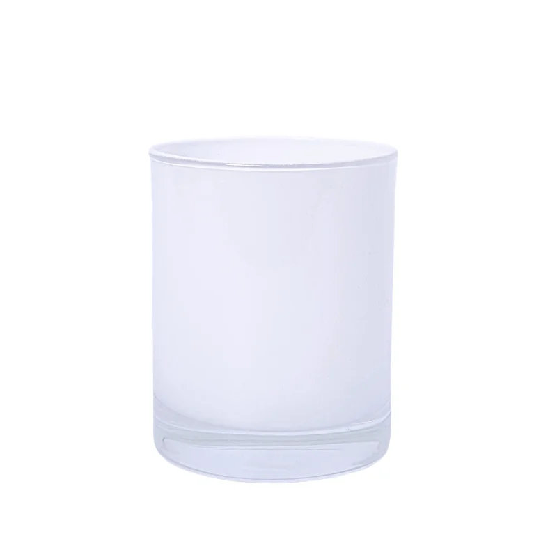Karen 30cl Gloss White Candle Glass