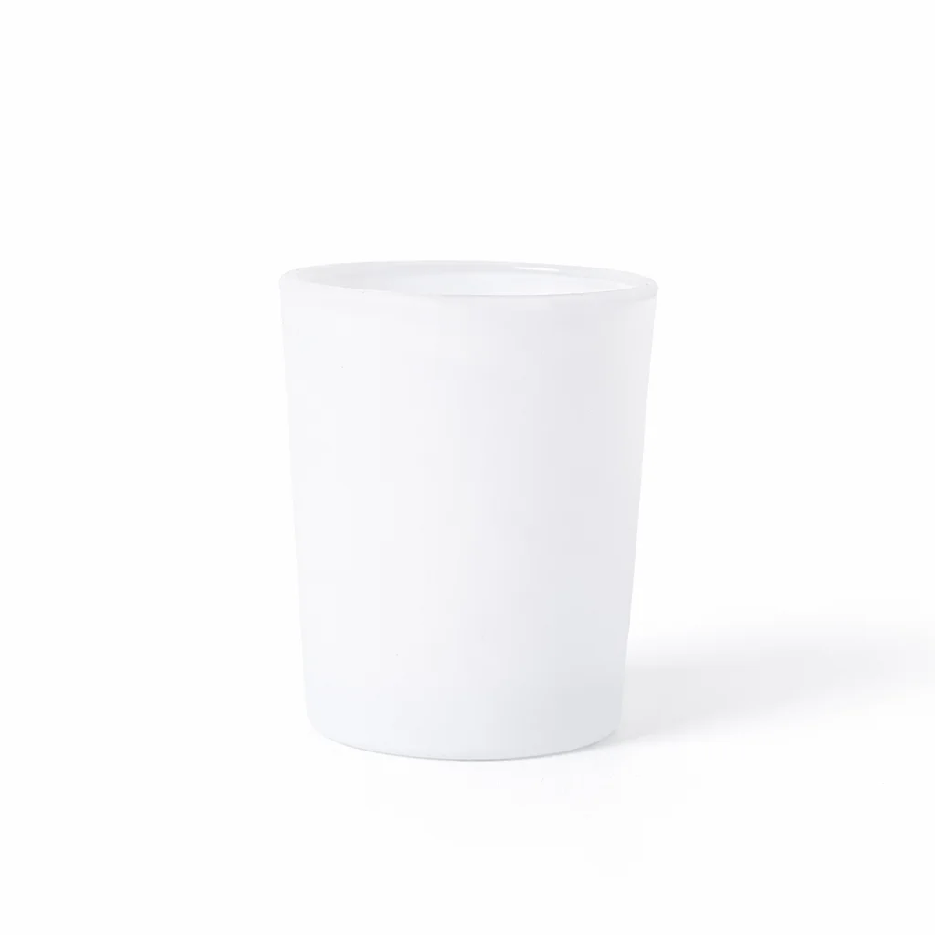 Meredith 9cl Matte White Candle Glass