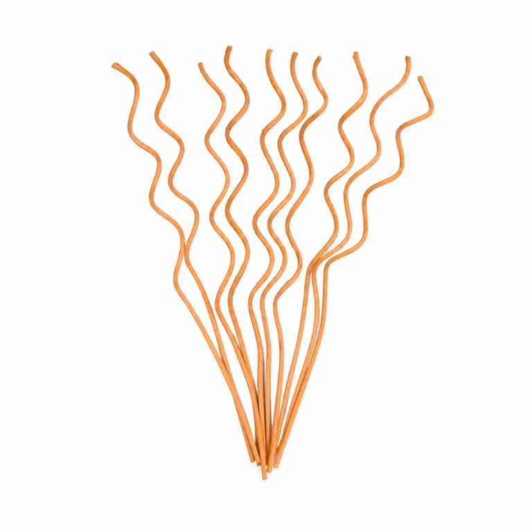 Orange Curved Rattan Reeds
