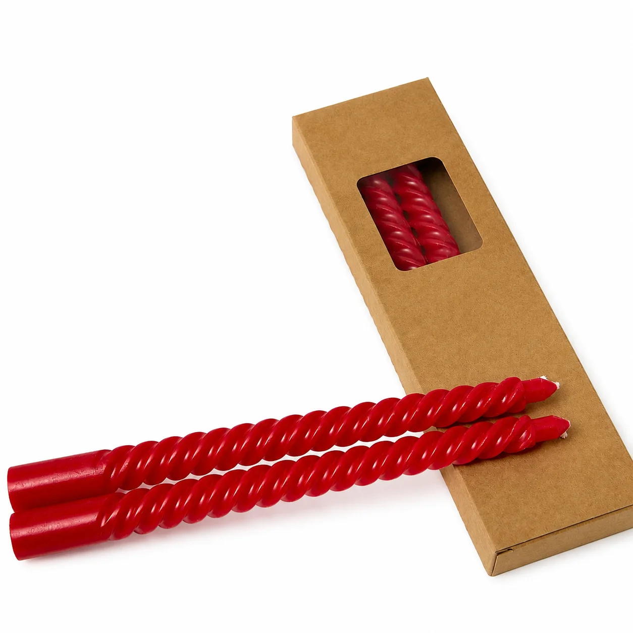 Red Twisted Candles