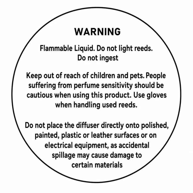 Reed Diffuser Warning Label