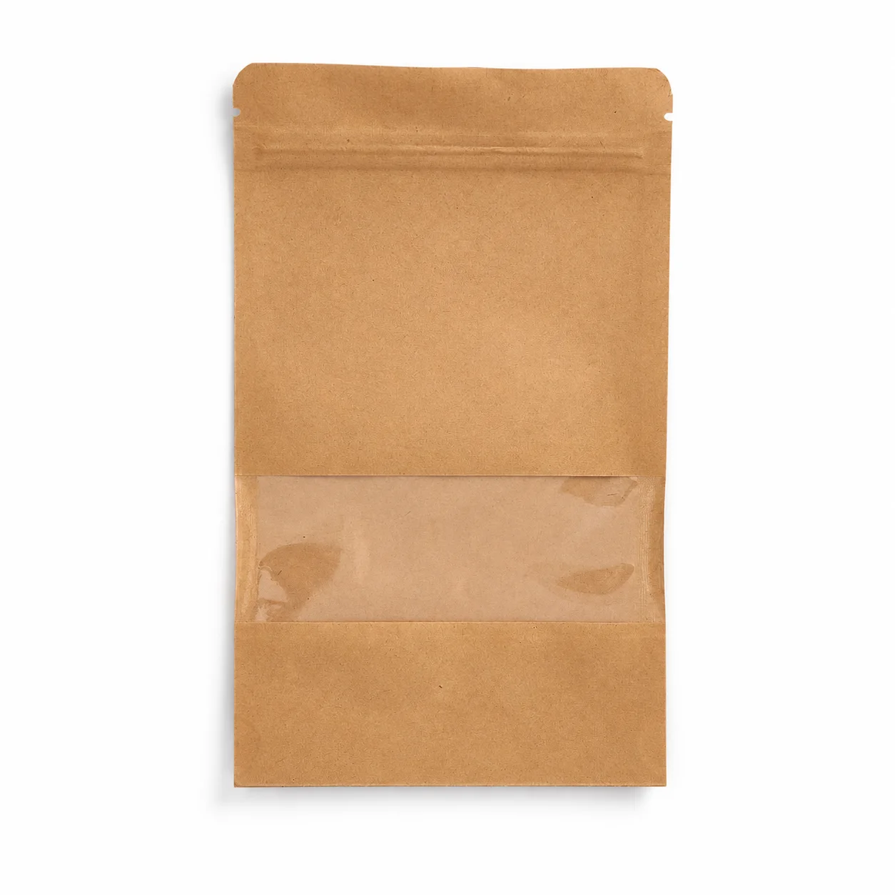 Resealable Kraft Bag With Window (Brown)