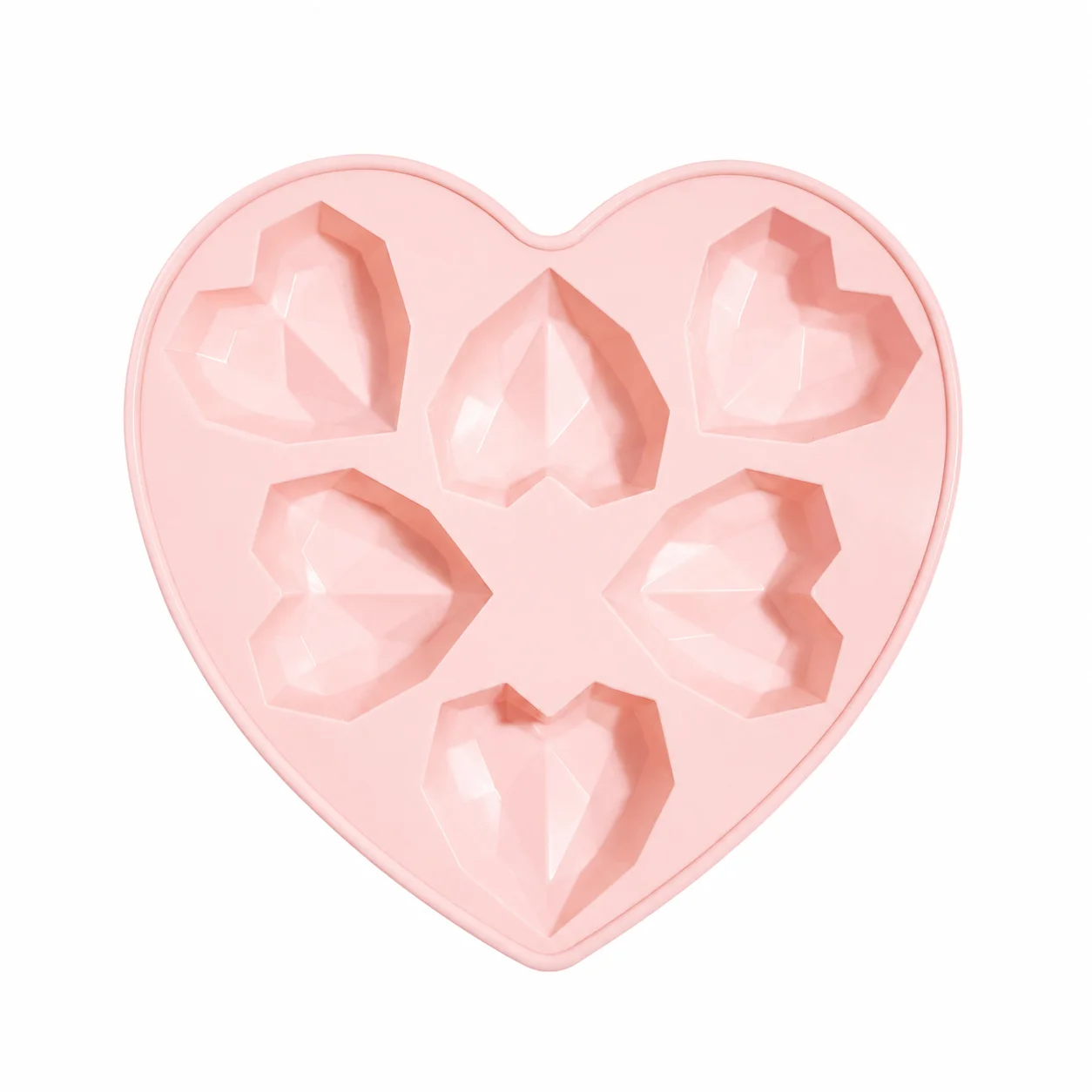 Silicone 6 Cavity Geo Heart Mould