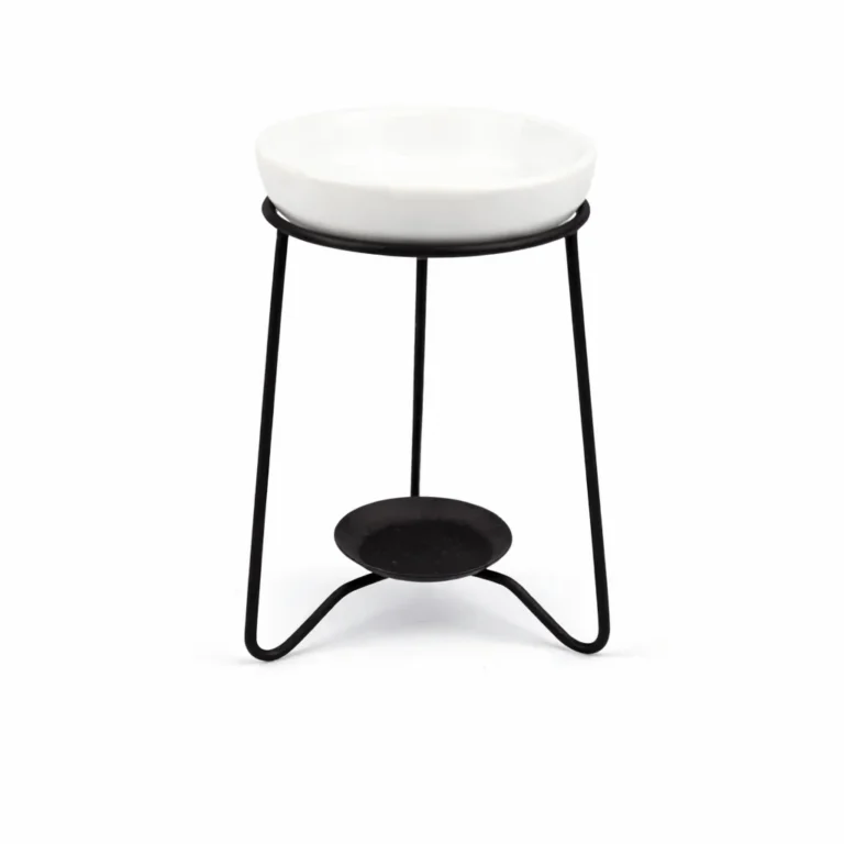 Wax Melt Burner on Black Stand