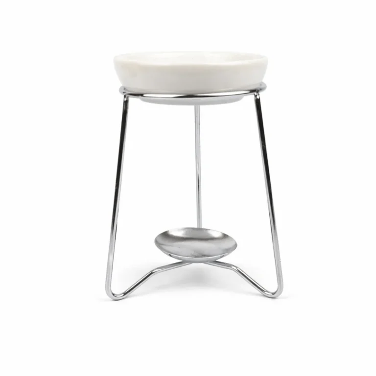Wax Melt Burner on Silver Stand