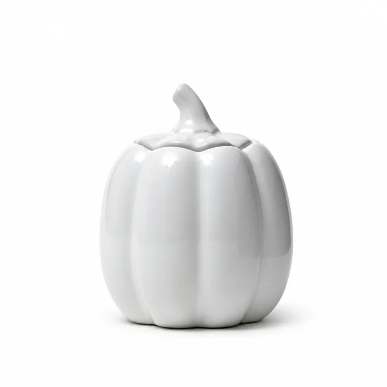 White Ceramic Pumpkin Burner