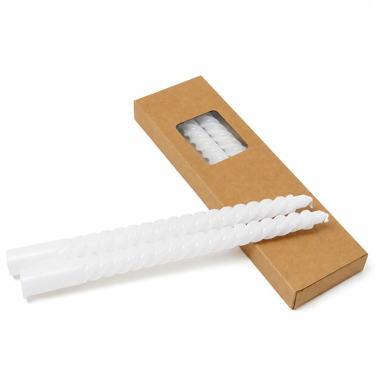 White Twisted Candles