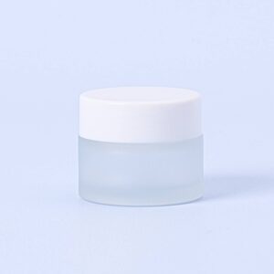 15ml Frosted Jar With White Lid - Box of 10