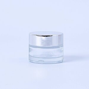 15ml Clear Jar With Silver Lid - Box of 10