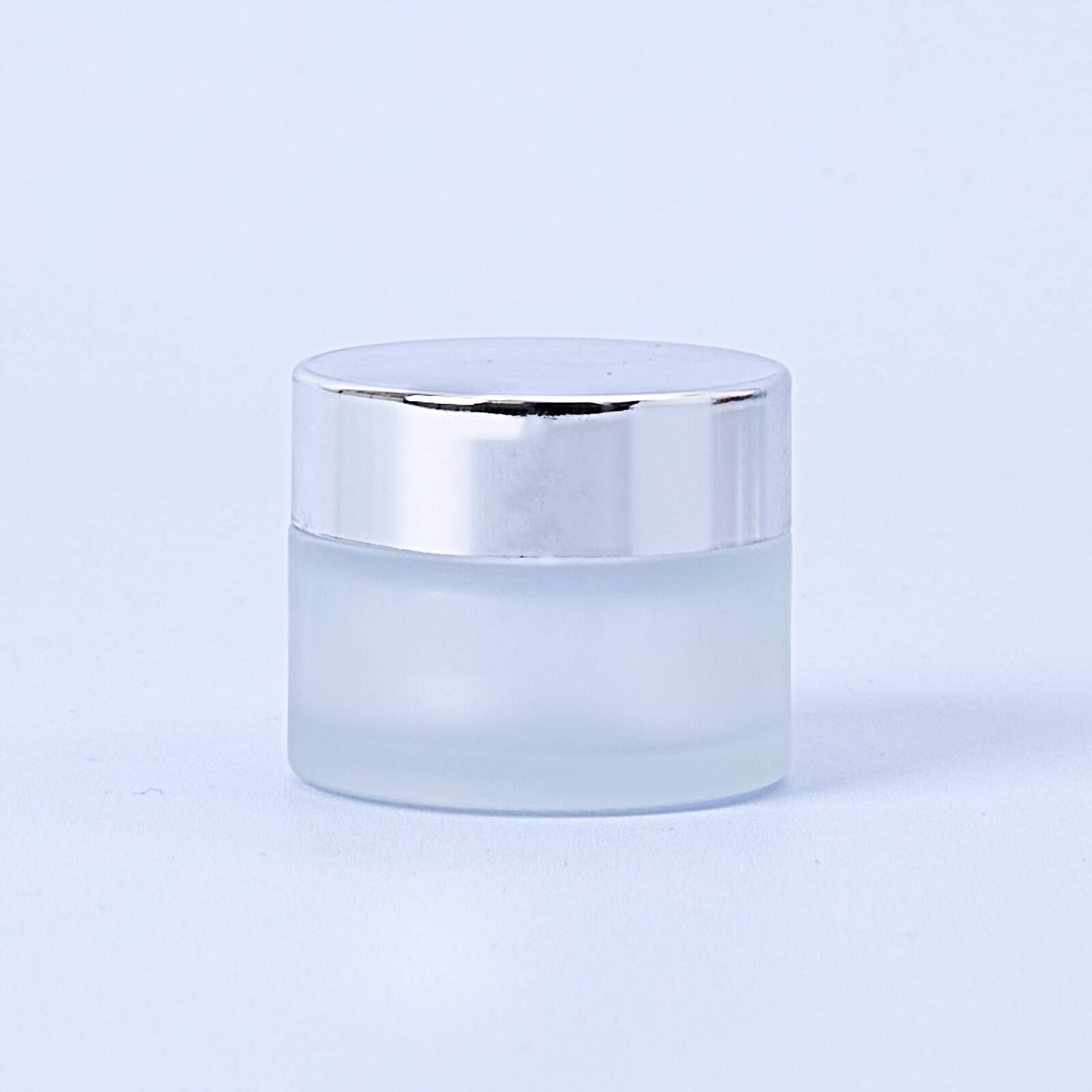 15ml Frosted Jar With Silver Lid - Box of 10
