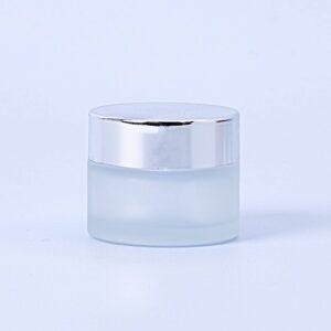 15ml Frosted Jar With Silver Lid - Box of 10