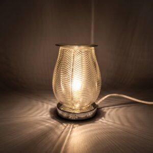 Wax Warmer Ribbed Glass Clear