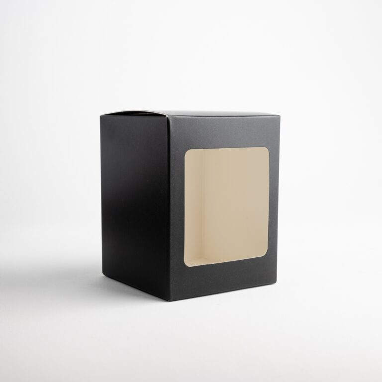 20cl Black Candle Box With Window