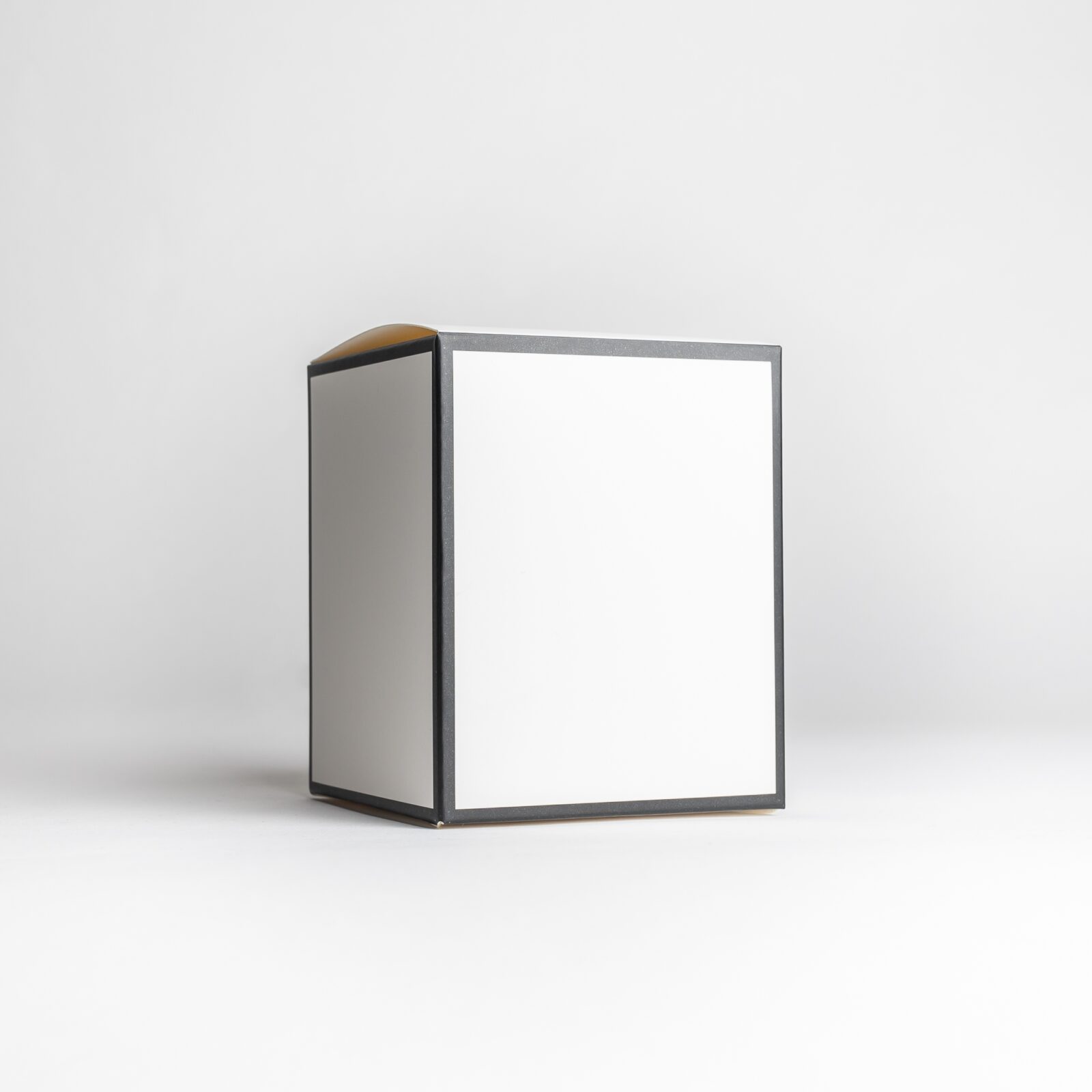 20cl White Candle Box With Black Rim