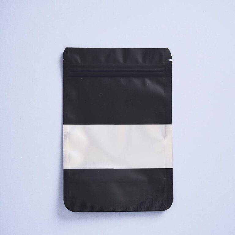 Resealable PET Bag With Window, Small (Black) - Bag of 10