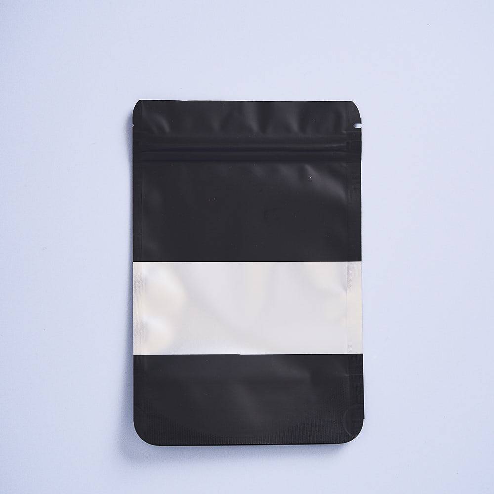 Resealable PET Bag With Window, Small (Black) - Bag of 10