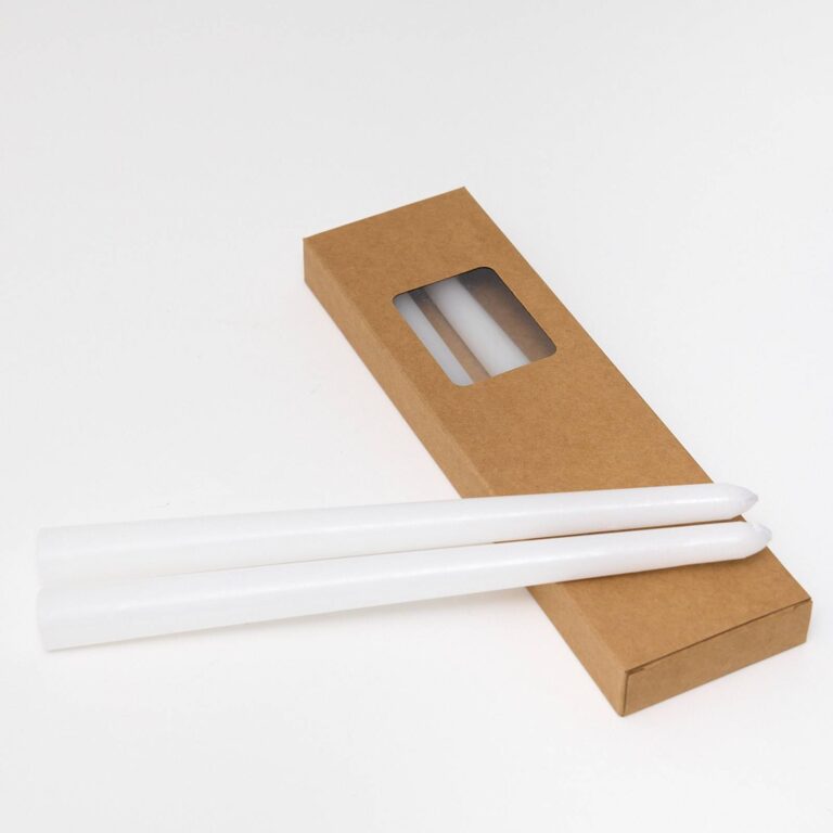 White Taper Candles - Pack of 4